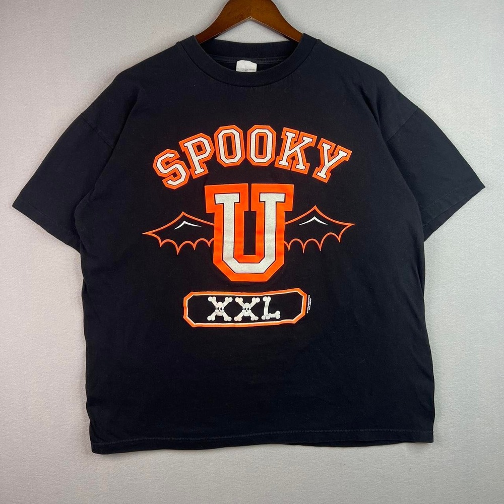 Vintage Spooky U XXL Black Halloween Tee Shirt 90s